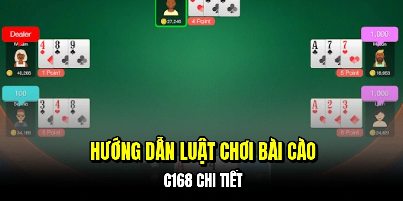 Hướng dẫn luật chơi bài cào C168 chi tiết
